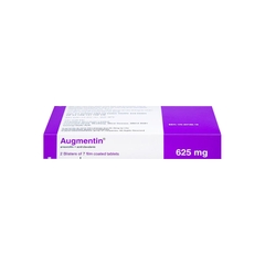 Thuốc Augmentin 625mg điều trị nhiễm khuẩn (hộp 2 vỉ x 7 viên)