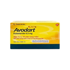 Thuốc Avodart 0.5mg điều trị phì đại tuyến tiền liệt (hộp 3 vỉ x 10 viên)