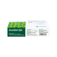Thuốc Azoltel 400mg Stella điều trị nhiễm ký sinh trùng đường ruột (hộp 1 vỉ x 1 viên)