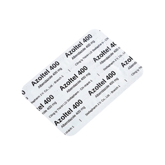 Thuốc Azoltel 400mg Stella điều trị nhiễm ký sinh trùng đường ruột (hộp 1 vỉ x 1 viên)