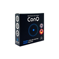 Bao cao su CONQ ẩn mình, siêu mỏng (52mm) hộp 3 cái