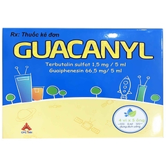 Dung dịch uống Guacanyl điều trị ho do hen phế quản, viêm phế quản (hộp 4 vỉ x 5 ống)