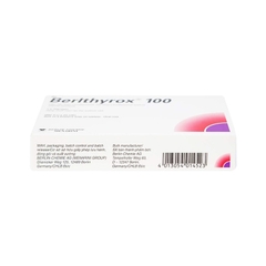 Thuốc Berlthyrox 100  điều trị thiểu năng tuyến giáp (hộp 4 vỉ x 25 viên)