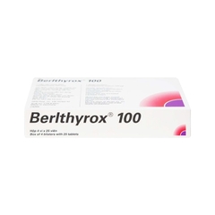 Thuốc Berlthyrox 100  điều trị thiểu năng tuyến giáp (hộp 4 vỉ x 25 viên)