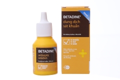Dung dịch sát khuẩn Betadine Antiseptic ngăn ngừa nhiễm khuẩn vết thương (hộp 1 chai x 30ml)