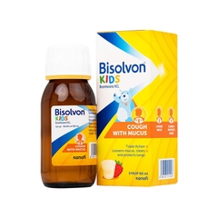 Siro Bisolvon Kids làm loãng đờm trong các bệnh phế quản cấp và mạn tính (chai 60ml)