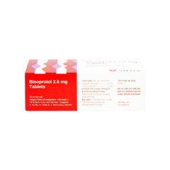 Thuốc Bisoprolol 2.5mg Stella điều trị tăng huyết áp, đau thắt ngực (hộp 3 vỉ x 10 viên)