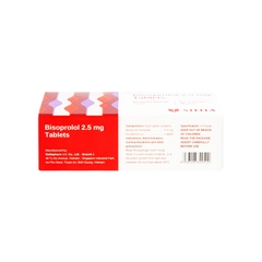 Thuốc Bisoprolol 2.5mg Stella điều trị tăng huyết áp, đau thắt ngực (hộp 3 vỉ x 10 viên)
