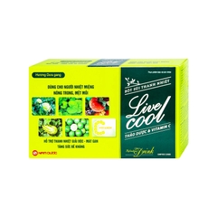 Bột sủi Thanh Nhiệt Livecool hương dưa gang hỗ trợ thanh nhiệt, giải độc (hộp 10 gói x 7g)
