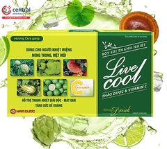 Bột sủi Thanh Nhiệt Livecool hương dưa gang hỗ trợ thanh nhiệt, giải độc (hộp 10 gói x 7g)