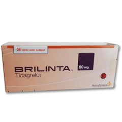 Thuốc Brilinta 60mg phòng ngừa các biến cố huyết khối (hộp 6 vỉ x 10 viên)