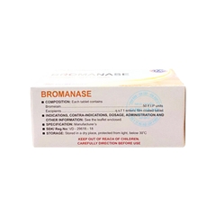 Thuốc Bromanase điều trị sưng viêm, phù nề sau phẫu thuật (hộp 10 vỉ x 10 viên)
