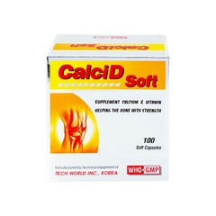 Thuốc Calcid Soft cung cấp Calci và Vitamin D, giúp xương chắc khỏe (hộp 10 vỉ x 10 viên)