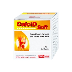 Thuốc Calcid Soft cung cấp Calci và Vitamin D, giúp xương chắc khỏe (hộp 10 vỉ x 10 viên)