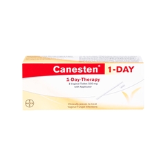 Viên đặt âm đạo Canesten 1 Day 500mg điều trị viêm âm đạo và cơ quan sinh dục ngoài (hộp 1 vỉ x 1 viên)