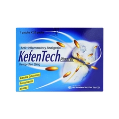 Cao dán KefenTech Plaster giảm đau viêm khớp, đau do chấn thương (hộp 20 Gói x 7 Miếng, (7cm x 10cm))