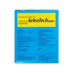 Cao dán KefenTech Plaster giảm đau viêm khớp, đau do chấn thương (hộp 20 Gói x 7 Miếng, (7cm x 10cm))