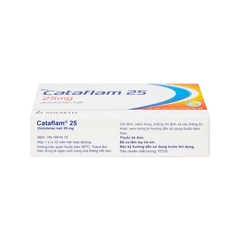 Thuốc Cataflam 25mg giảm đau và viêm cấp tính (hộp 1 vỉ x 10 viên)