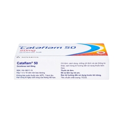 Thuốc Cataflam 50mg giảm đau và viêm cấp tính (hộp 1 vỉ x 10 viên)
