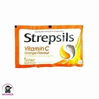 Viên ngậm Strepsils Orange with Vitamin C điều trị đau họng (hộp 50 gói x 2 viên)