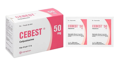 Cốm pha hỗn dịch Cebest 50mg điều trị các bệnh nhiễm khuẩn từ nhẹ đến trung bình (hộp 20 gói x 1.5g)