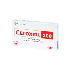 Thuốc Cepoxitil 200 điều trị nhiễm khuẩn (hộp 1 vỉ x 10 viên)