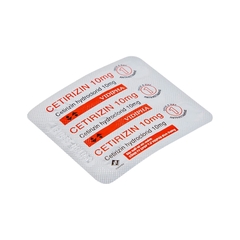 Thuốc Cetirizin 10mg Vidipha điều trị triệu chứng viêm mũi dị ứng, mề đay (hộp 10 vỉ x 10 viên)