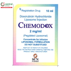 Thuốc Chemodox 2mg/ml điều trị ung thư vú, buồng trứng, ung thư Kaposi và bệnh đa u tủy xương (hộp 1 lọ x 10ml)