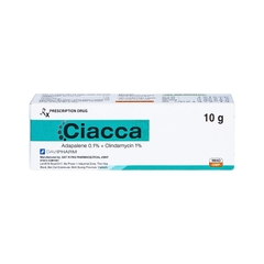 Gel bôi ngoài da Ciacca điều trị tình trạng da bị mụn trứng cá nhẹ đến vừa (tuýp 10g)