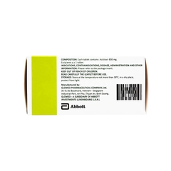 Thuốc Ciclevir 800 điều trị và phòng ngừa virus Herpes simplex (hộp 10 vỉ x 5 viên)