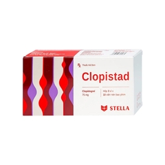 Thuốc Clopistad 75mg phòng ngừa các biến cố do huyết khối động mạch (hộp 3 vỉ x 10 viên)
