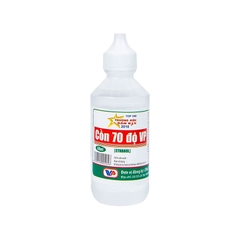 Cồn trắng 70 độ Vĩnh Phúc hỗ trợ sát trùng vết thương (chai 60ml)