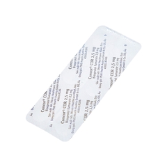 Thuốc Concor Cor 2.5mg điều trị suy tim mãn tính (hộp 3 vỉ x 10 viên)