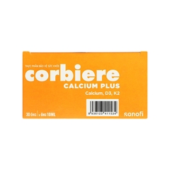 Thực phẩm bảo vệ sức khỏe Corbiere Calcium Plus D3-K2 (hộp 30 ống x 10ml)