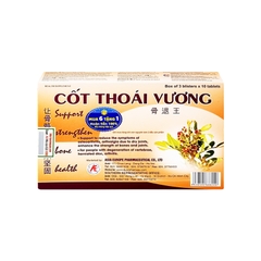 Viên uống Cốt Thoái Vương hỗ trợ giảm triệu chứng viêm thoái hóa khớp (hộp 3 vỉ x 10 viên)