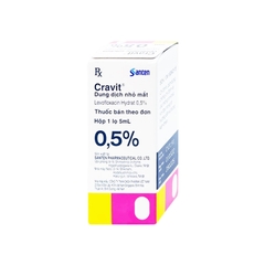 Thuốc nhỏ mắt Cravit 0.5% điều trị nhiễm khuẩn vắt (chai 5ml)