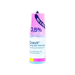 Thuốc nhỏ mắt Cravit 0.5% điều trị nhiễm khuẩn vắt (chai 5ml)
