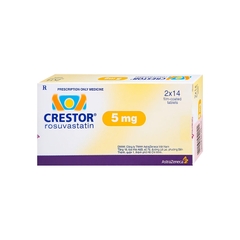 Thuốc Crestor 5mg điều trị rối loạn mỡ máu (hộp 2 vỉ x 14 viên)