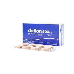 Thuốc Daflon 500mg điều trị suy giãn tĩnh mạch, trĩ cấp tính (hộp 4 vỉ x 15 viên)