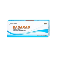 Thuốc Dasarab 75mg phòng ngừa các biến cố do huyết khối động mạch (hộp 2 vỉ x 14 viên)
