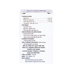 Dầu gió Nâu Pharmedic (hộp 1 chai 3ml)
