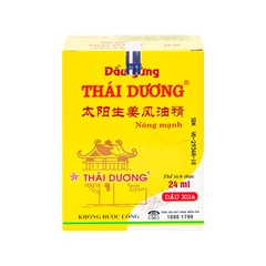 Dầu gừng Thái Dương giảm đau đầu, đau lưng, đau dây thần kinh vai gáy (hộp 1 chai x 24ml)