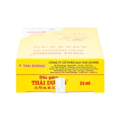 Dầu gừng Thái Dương giảm đau đầu, đau lưng, đau dây thần kinh vai gáy (hộp 1 chai x 24ml)