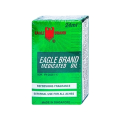 Dầu gió xanh Con Ó Eagle Brand Oil giảm nghẹt mũi, chóng mặt, say tàu xe (chai 24ml)