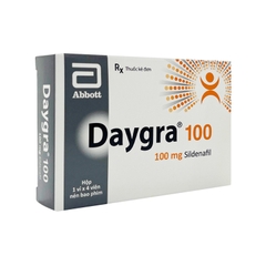 Thuốc Daygra 100 điều trị rối loạn cương dương (hộp 1 vỉ x 4 viên)