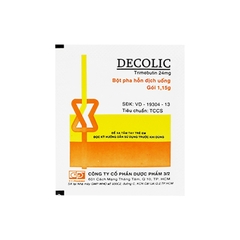 Thuốc bột pha hỗn dịch uống Decolic 24mg giảm đau do co thắt tiêu hóa (hộp 20 gói x 1.15g)