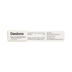 Thuốc Deslora 5mg trị viêm mũi dị ứng, mề đay (hộp 3 vỉ x 10 viên)