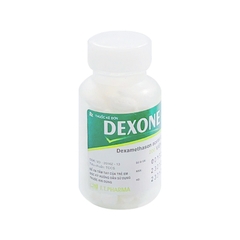 Thuốc Dexone dexamethason 0.5mg điều trị dị ứng trầm trọng, hen suyễn (chai 200 viên)