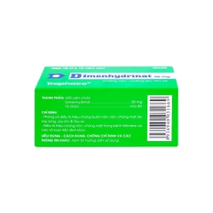 Thuốc Dimenhydrinat 50mg chống nôn, chống say tàu xe (hộp 10 vỉ x 10 viên)