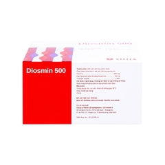 Viên nén Diosmin 500 điều trị trĩ, suy giãn tĩnh mạch (hộp 6 vỉ x 10 viên)